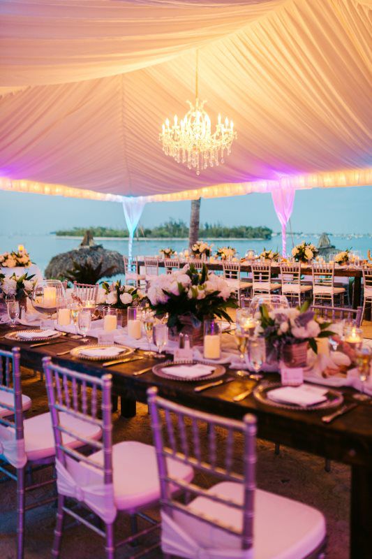 Tented Wedding Reception Key West Florida Resort Wedding Photo