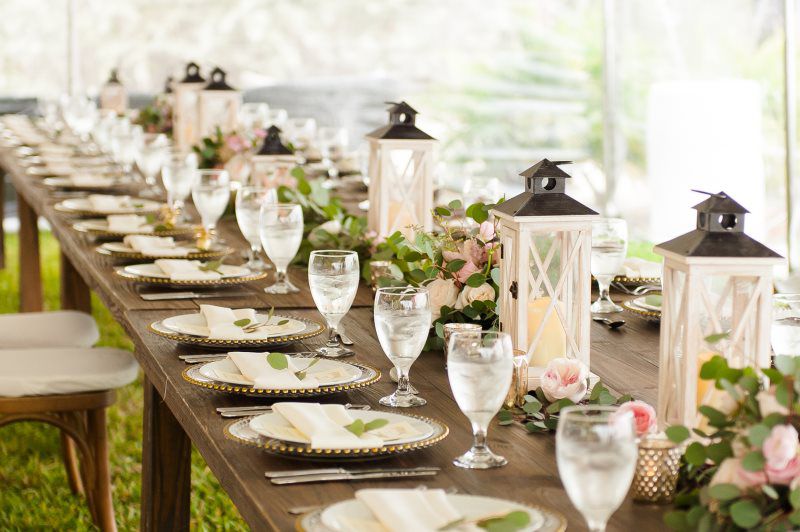 Family Style Table Florida Keys Wedding Resort Wedding Photo