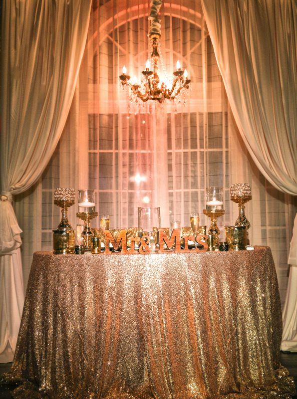 Ivory And Gold Sweetheart Table Casa Marina Wedding Reception